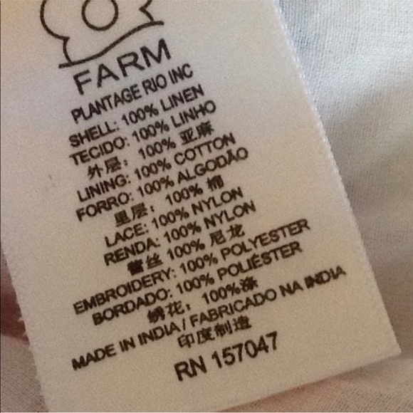 Farm Rio Embroidered Linen Dress New M - Picture 6 of 9